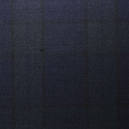 D562/2 Vercelli CV - Vải Suit 95% Wool - Xanh Dương Caro Đen